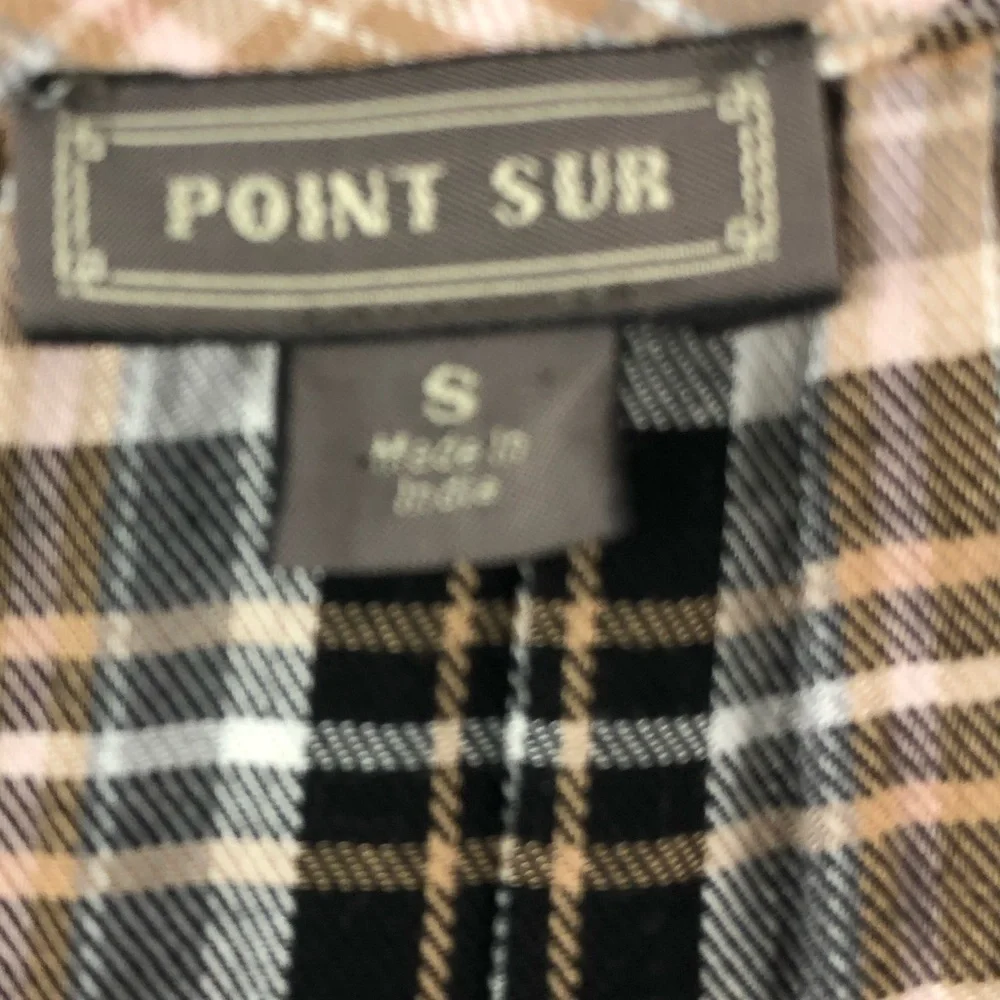 J.Crew Point Sur Plaid Button Down Blouse